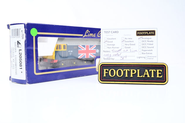 Lima OO Gauge L205081 BR Blue Union Jack Class 47 No.47163 - Boxed