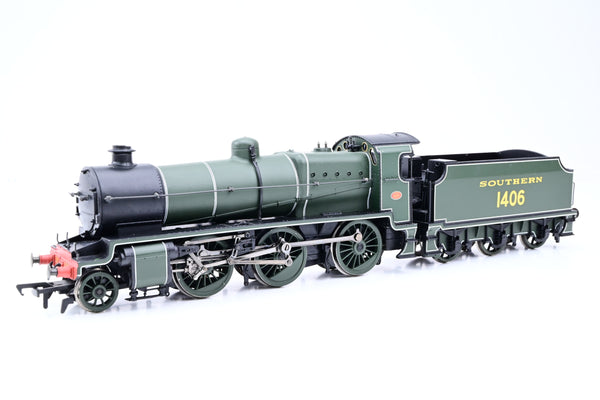 Bachmann OO Gauge 32-160 SR Green N Class w/ Slope Sided Tender No.1406 - Boxed