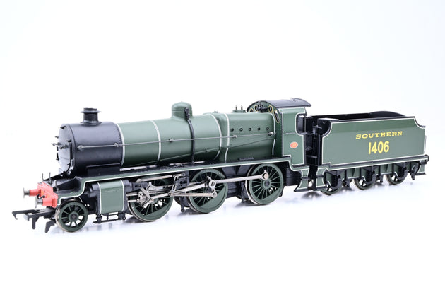 Bachmann OO Gauge 32-160 SR Green N Class w/ Slope Sided Tender No.1406 - Boxed