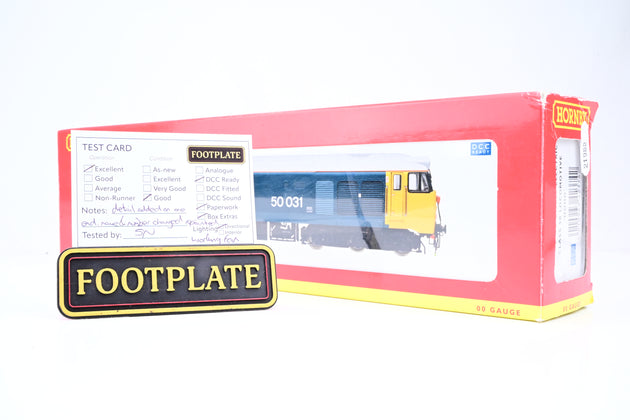 Hornby OO Gauge BR Blue Large Logo Class 50 No.50015 'Valiant' - Renumbered, Renamed, Boxed