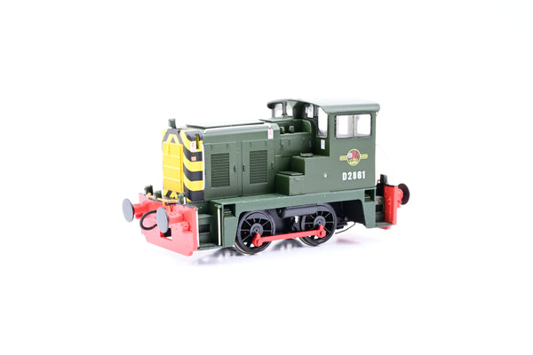 Heljan OO Gauge HJ2840 Class 02 0-4-0DH BR Green w/Red Bufferbeam No.D2861 - Boxed