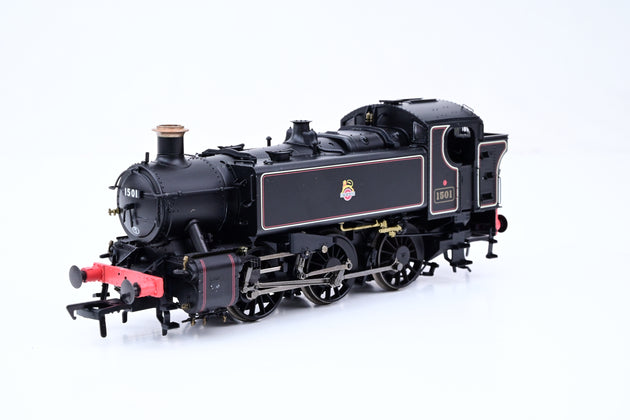 Rapido OO Gauge 904005 BR Black Early Emblem 0-6-0PT Class 15xx Pannier Tank No.1501 - DCC Fitted, Boxed