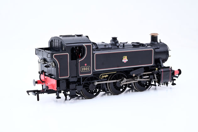 Rapido OO Gauge 904005 BR Black Early Emblem 0-6-0PT Class 15xx Pannier Tank No.1501 - DCC Fitted, Boxed
