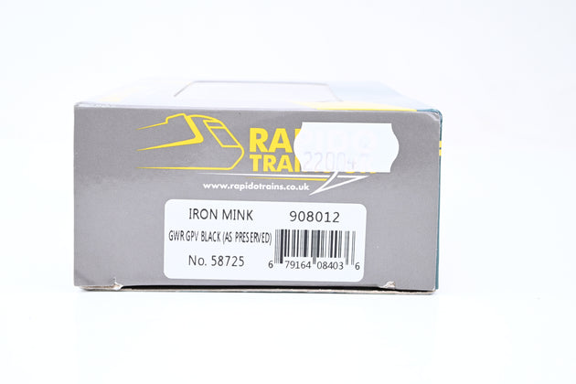 Rapido OO Gauge  908012 GWR GPV Iron Mink Wagon No.58725 - Boxed