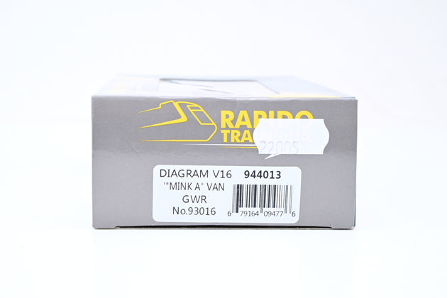 Rapido OO Gauge 944013 GWR Mink A Van No.93016 - Boxed