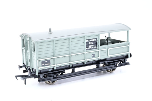 Bachmann OO Gauge 33-306A GWR  20T 'Toad' Brake Van BR Light Grey No.W68834 - Boxed