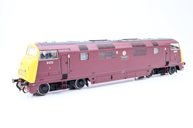 Bachmann OO Gauge Class 42 BR Maroon W/Full Yellow Ends Intrepid No.D825 - Aftermarket Box