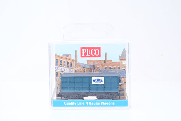 Peco N Gauge NR-P55 15ft Pallet Van Ford Blue, Small Panel - Boxed
