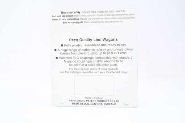 Peco N Gauge NR-P73W 15ft Tank Wagon (Type C) Shell Weathered - Boxed