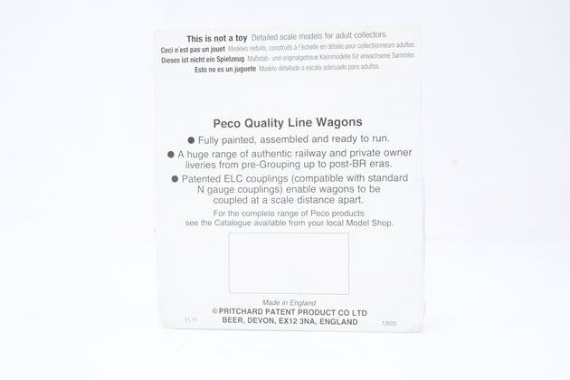 Peco N Gauge NR-P73W 15ft Tank Wagon (Type C) Shell Weathered - Boxed