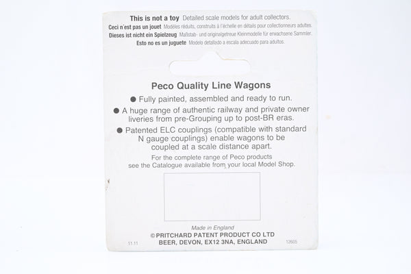 Peco N Gauge NR-P73A 15ft Tank Wagon (Type C) Shell Unbranded - Boxed
