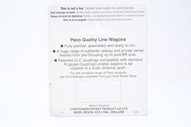 Peco N Gauge NR-P73A 15ft Tank Wagon (Type C) Shell Unbranded - Boxed