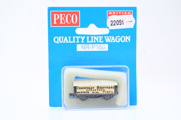 Peco N Gauge NR-P160 Hipped Roof Salt Wagon 'Crawshay Brothers' - Boxed