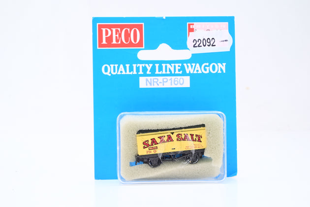 Peco N Gauge NR-P160 Hipped Rood Salt Wagon 'Saxa Salt' - Boxed