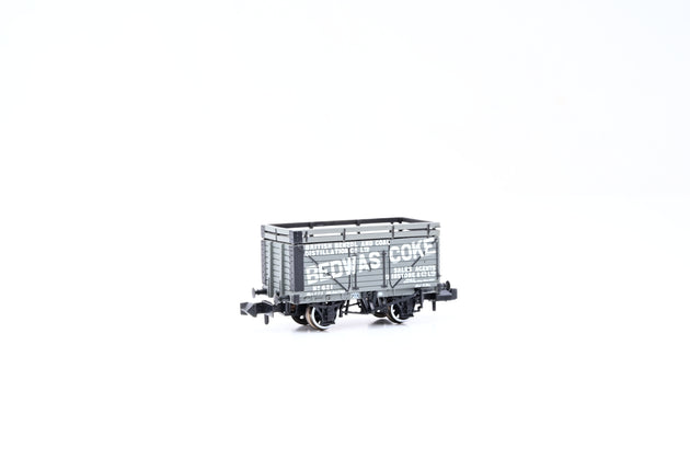 Graham Farish N Gauge 377-205 8 Plank Wagon w/ Coke Rail 'Bedwas Coke' No.621 - Boxed