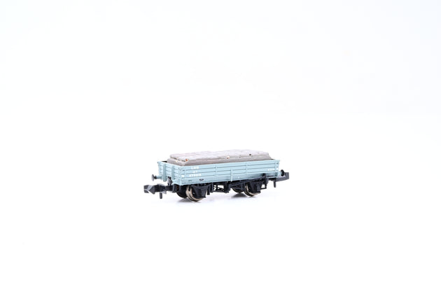 Graham Farish N Gauge 377-502A 3 Plank Wagon LMS Grey w/ Load No.473215 - Boxed