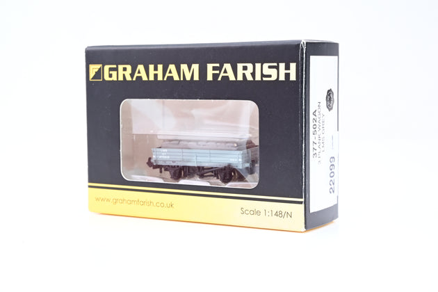 Graham Farish N Gauge 377-502A 3 Plank Wagon LMS Grey w/ Load No.473215 - Boxed