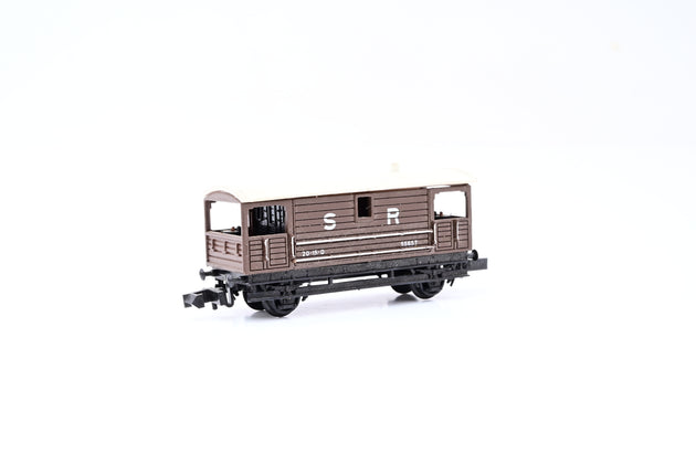 Graham Farish N Gauge 3003 Southern Railway Brown 20T Brake Van No.55657 - Boxed