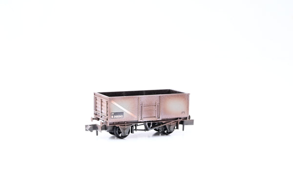 Graham Farish N Gauge 16 Ton Steel Mineral Wagon Grey (Weathered) B268543 - Boxed
