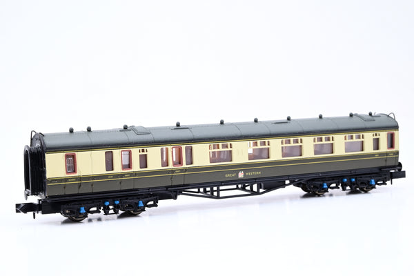 Dapol N Gauge NC-017b GWR Hawksworth Chocoloate & Cream Collett Brake Third Coach No.6543 - Boxed