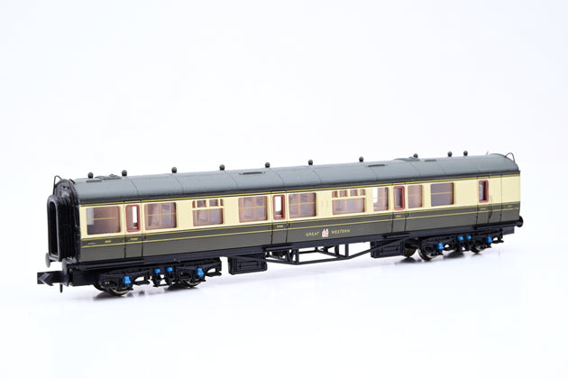Dapol N Gauge NC-017b GWR Hawksworth Chocoloate & Cream Collett Brake Third Coach No.6543 - Boxed