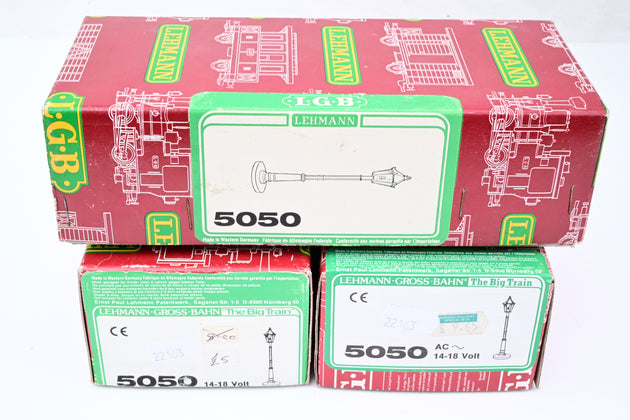 LGB G Gauge Bundle of 3 5050 Street Lamps - Boxed