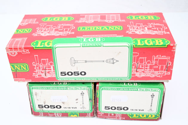 LGB G Gauge Bundle of 3 5050 Street Lamps - Boxed