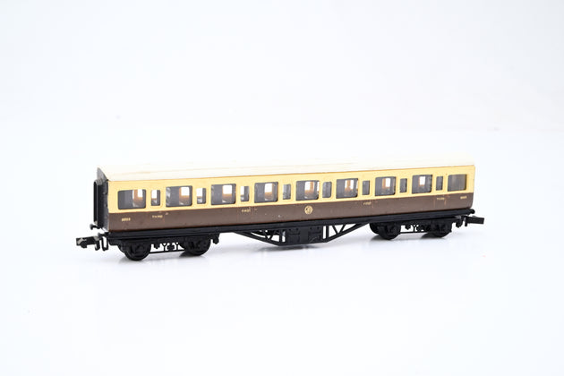 Graham Farish N Gauge Rake of 4 GWR Corridor Coaches, 3 x Composite Corridor & 1 x 3rd Brake - Unboxed
