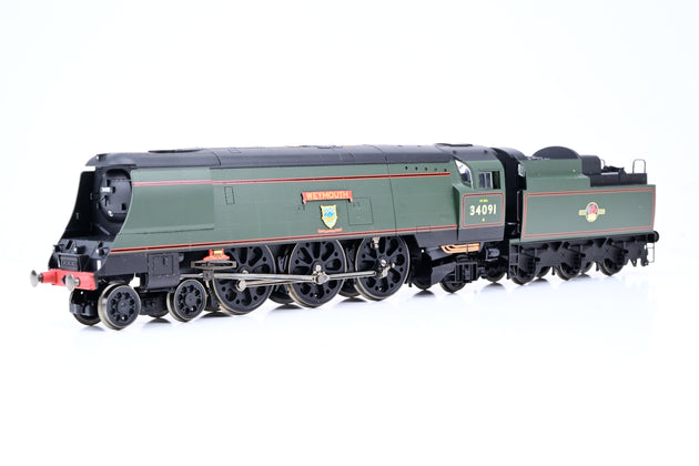 Hornby OO Gauge R2282 BR Green Late Crest West Country Class 'Weymouth' No.34091 - Boxed