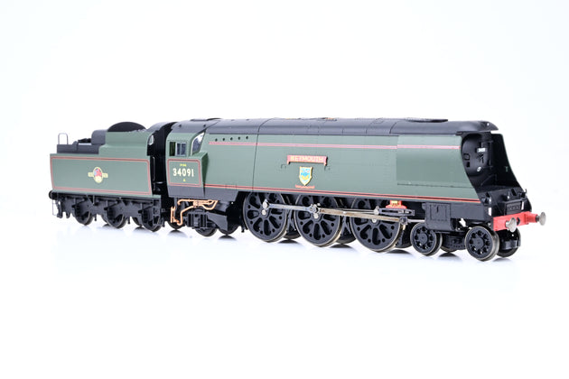 Hornby OO Gauge R2282 BR Green Late Crest West Country Class 'Weymouth' No.34091 - Boxed