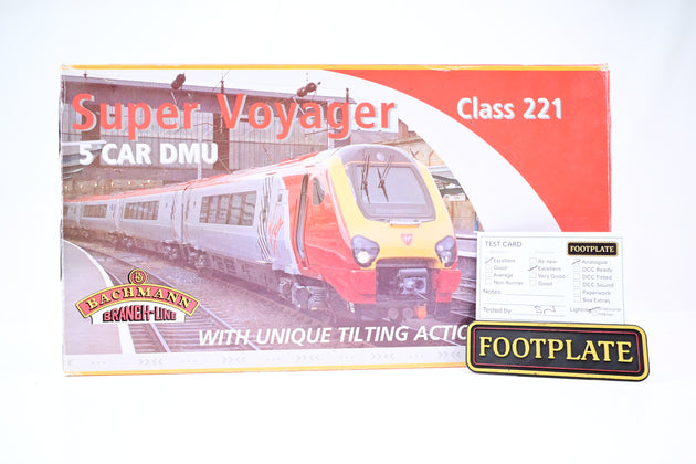 Bachmann OO Gauge 32-626 Class 221 Virgin Super Voyager 5 Car Tilt 'Louis Bleriot' No.221101 - Boxed