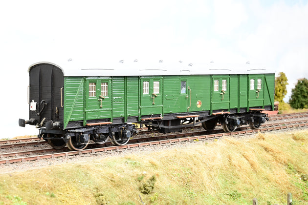 Kit Built O Gauge BR (SR) Green 50ft Bogie Guard's Van Unnumbered - Boxed