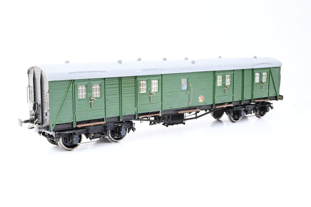 Kit Built O Gauge BR (SR) Green 50ft Bogie Guard's Van Unnumbered - Boxed