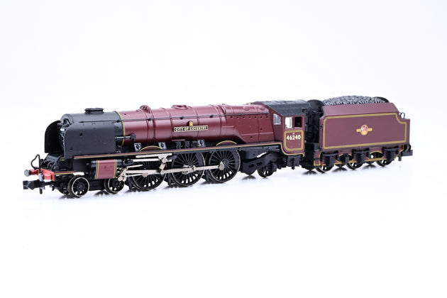 Graham Farish N Gauge 372-183 BR Crimson Late Crest Princess Coronoation Class No.46240 'City of Coventry' - Boxed