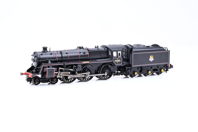 Graham Farish N Gauge 372-727 BR Black Early Emblem Standard Class 5MT No.73082 'Camelot' - Boxed