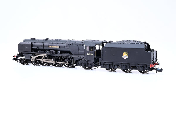 Graham Farish N Gauge 372-185 BR Black Early Emblem Princess Coronation Class No.46236 'City of Bradford' - Boxed