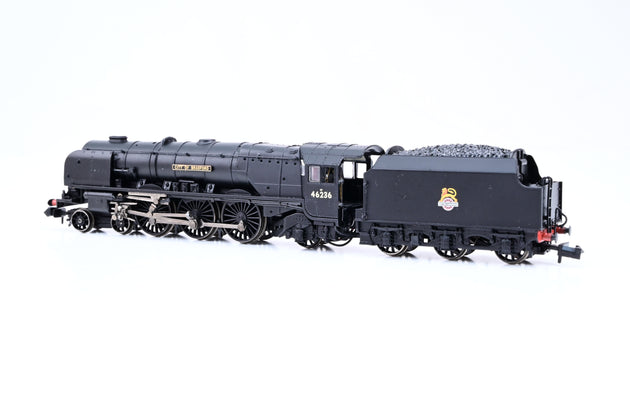 Graham Farish N Gauge 372-185 BR Black Early Emblem Princess Coronation Class No.46236 'City of Bradford' - Boxed