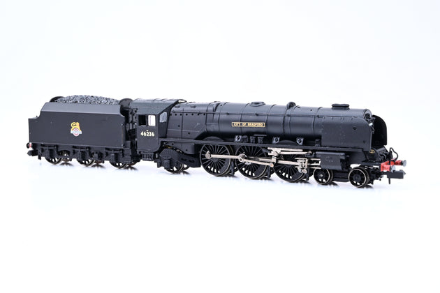 Graham Farish N Gauge 372-185 BR Black Early Emblem Princess Coronation Class No.46236 'City of Bradford' - Boxed