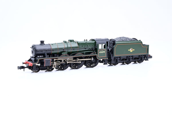 Graham Farish N Gauge 372-475 BR Green Late Crest Jubilee Class 6P w/ 4000 Gal Tender No.45699 'Galatea' - Boxed