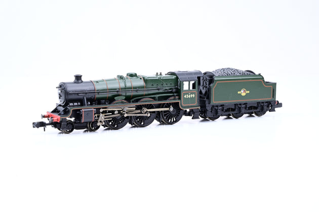 Graham Farish N Gauge 372-475 BR Green Late Crest Jubilee Class 6P w/ 4000 Gal Tender No.45699 'Galatea' - Boxed