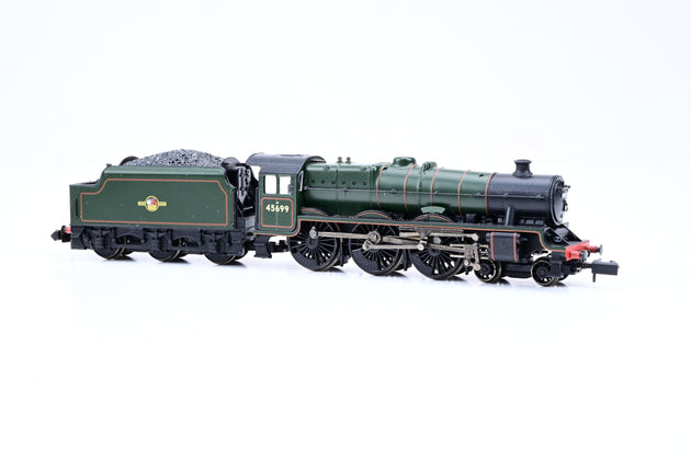 Graham Farish N Gauge 372-475 BR Green Late Crest Jubilee Class 6P w/ 4000 Gal Tender No.45699 'Galatea' - Boxed