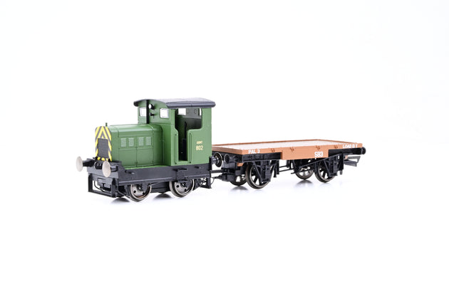 Hornby OO Gauge R3706 Ruston & Hornsby 48DS w/ Flatbed Wagon Army No.802 - Boxed