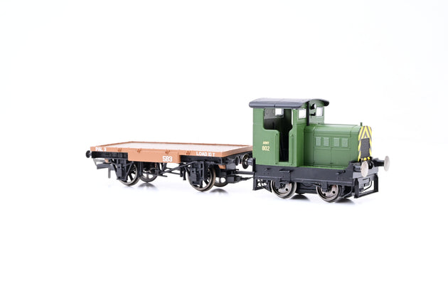 Hornby OO Gauge R3706 Ruston & Hornsby 48DS w/ Flatbed Wagon Army No.802 - Boxed