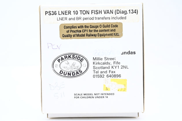 Kit Built O Gauge Bauxite 10T LNER Fish Van Unnumbered - Boxed