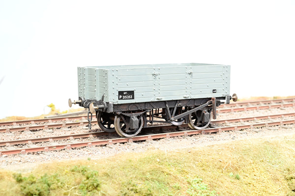 Kit Built O Gauge BR Grey 10T 5-Plank Open Wagon No.P215253 - Boxed