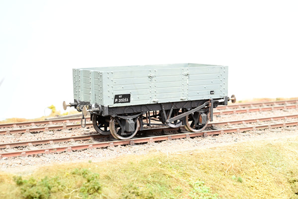Kit Built O Gauge BR Grey 10T 5-Plank Open Wagon No.P215253 - Boxed