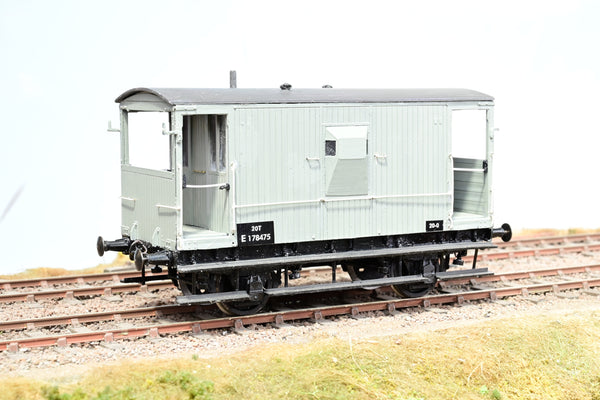 Kit Built O Gauge BR Grey ex-LNER 20T Goods Brake Van 'Toad B' No.E178475 - Boxed