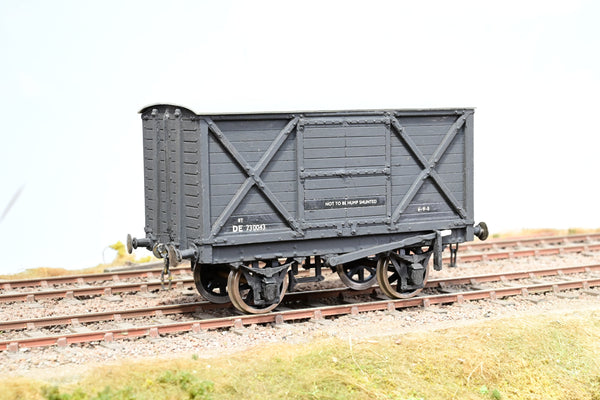 Kit Built O Gauge Dark Grey ex-NBR 8T Goods Van No.DE730043 - Boxed