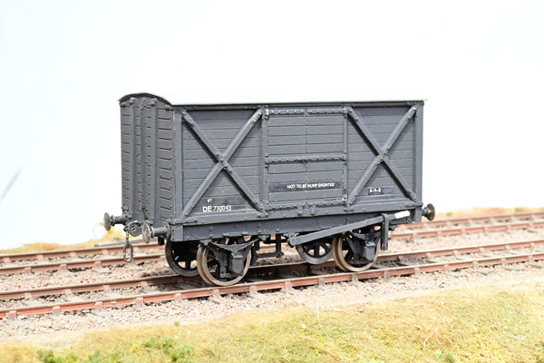 Kit Built O Gauge Dark Grey ex-NBR 8T Goods Van No.DE730043 - Boxed