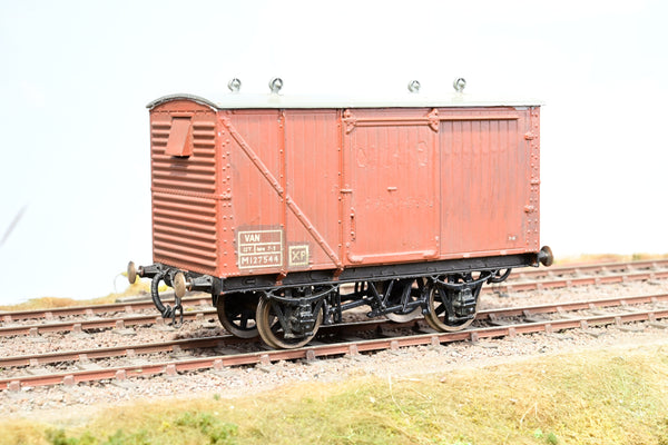 Kit Built O Gauge BR Bauxite ex-LNER 12T Goods Van No.M127544 - Boxed